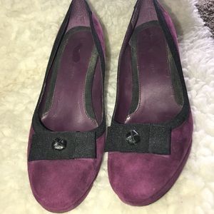 Purple Wedges with Bow on Top